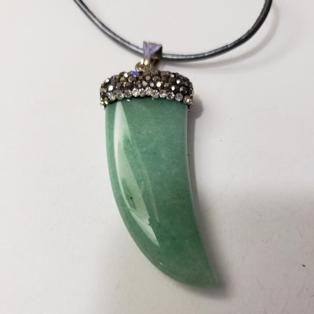 Silver Agate W/ 16 Inch Cord Necklace